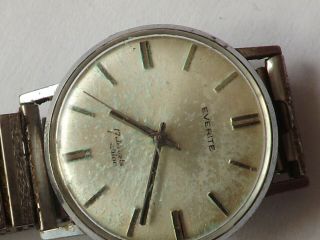 A Vintage Stainless Steel Cased Gents Everite Watch