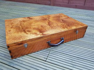 Large Vintage Wooden Storage / Art / Craft / Collector Box Travel Case