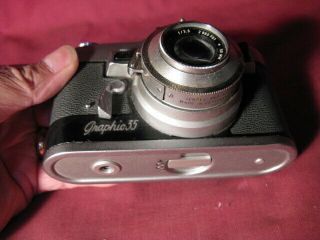 Vintage Graflex Graphic 35mm Camera With Graflar 50mm Lens Prontor Svs