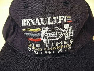 Vintage Originai Williams Renault Racing F1 Team Cap Five Times 92.  93.  94.  95.  96.