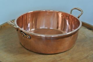 Victorian Copper Twin Handle Jam Preserve Pan 13 Inch