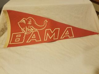 Vintage Alabama " Bama " Football Felt Sports Pennant