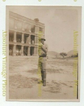 Old Hongkong Photo Soldier Lye Mun Barracks ? Hong Kong Vintage 1930s