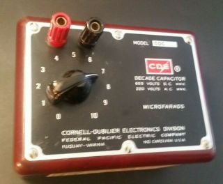 Cornell - Dublier Cdc3 Vtg Decade Capacitor Box