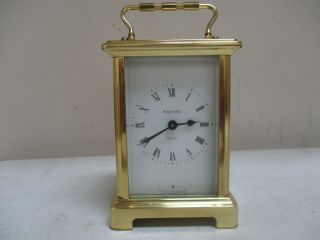 A Vintage French Brass Carriage Clock In Good.