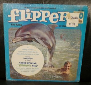 Vintage Tv Flipper King Of The Sea Mgm Leo Ch - 1001 Vinyl Lp Shrink Vg