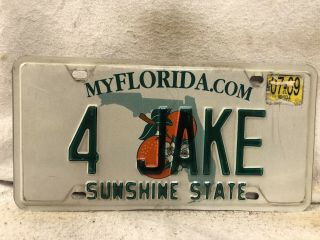 2009 Florida Vanity License Plate “4 Jake”