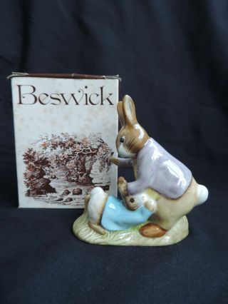 Vintage Beatrix Potter Mr.  Benjamin Bunny Peter Rabbit Figurine Beswick England