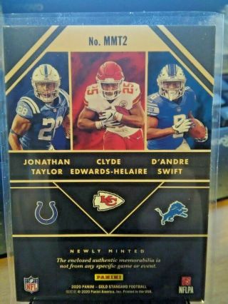2020 Panini Gold Standard - Taylor/Edwards - Helaire/Swift - Newly Minted 15/49 3
