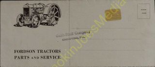 Vintage Fordson Tractors Parts And Service Brochure Cash - Stull Company Pa
