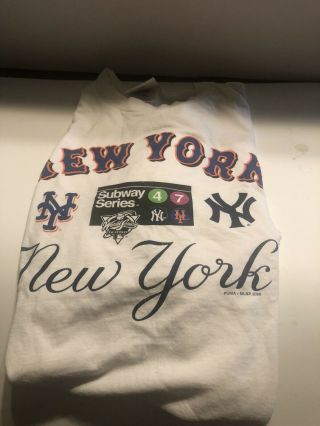 Vintage Subway Series 2000 World Series York Mets Yankees T Shirt Mens L