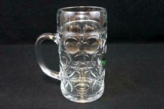 Vintage Beer Mug Frankenthaler Leit 1889 Clear Glass 8 " Tall Large Austria