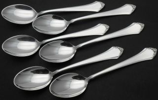 Vintage Lutz & Weiss Mosel Pattern Teaspoons Silver Plated Set Of 6 (set 2)