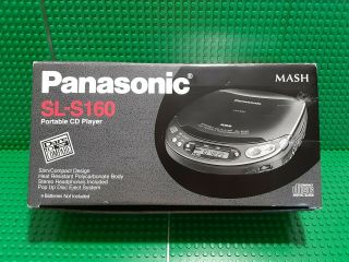 Vintage Panasonic Portable Cd Player Mash Model Sl - S160 Black Japan 1995