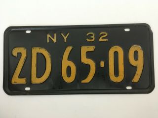 1932 York License Plate 100 All Paint