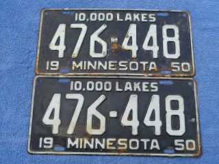 U Pick One Minnesota Pair 1950 1951 1953 1954 Minnesota Pair License Plate