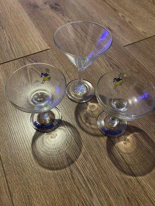 Highly Collectable Vintage Babycham Glasses X3