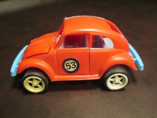Vintage Plastic Herbie Vw Bug With Opening Doors And Hood