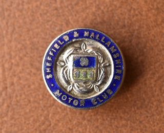Vintage Sheffield And Hallamshire Motor Club Lapel Badge Car Motorcycle