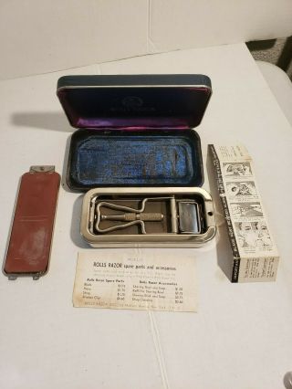 Vintage " Imperial " Rolls Razor With Box And Paperwork