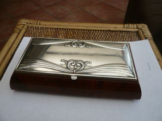 Vintage 1980,  S 925 Sterling Silver Top Box Art Nouveau Style Possibly Italian