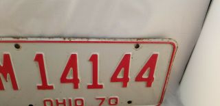 Vintage 1970 OHIO License Plate Set Pair M14144,  Muscle Car Rat Rod 2