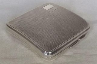 A Stunning Solid Sterling Silver Art Deco Curved Cigarette Case Birmingham 1936.