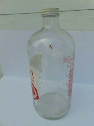 vintage DISTILLATA virus DISTILLED WATER glass HALF GALLON bottle $9.  95 3