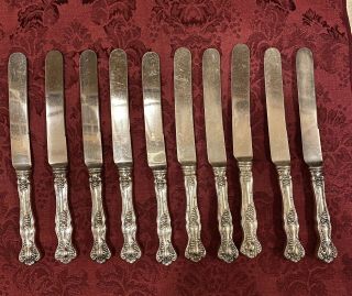 1847 Rogers Brothers Vintage (1904) Grape Hollow Handled Knives Set Of 10