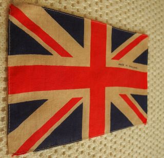 Small Ww2 Ve Day Vintage Union Jack Flag Old