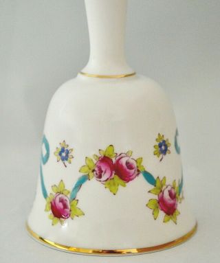 CROWN STAFFORDSHIRE PORCELAIN HAND PAINTED BELL VINTAGE C.  1930 ' S MARKED ' F4547 ' 2