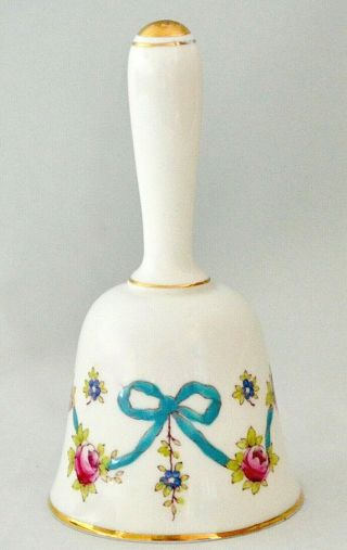 CROWN STAFFORDSHIRE PORCELAIN HAND PAINTED BELL VINTAGE C.  1930 ' S MARKED ' F4547 ' 3