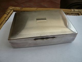 Good Vintage 1950,  S Silver Plated Desk Top Cigarette Box Ideal Pens Aristocrat