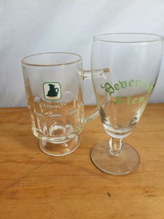 Two Vintage Beer Glasses 1/2 Pint Charrington & Devenish 1970 