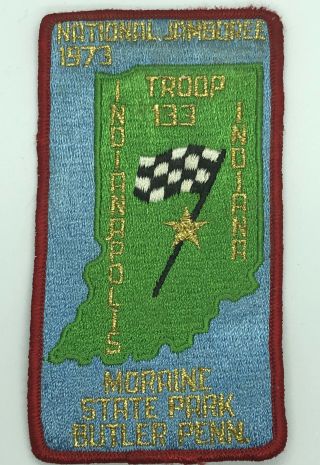 Vintage 1973 Boy Scout Patch National Jamboree Bsa Scouts Troop 133 Moraine Park
