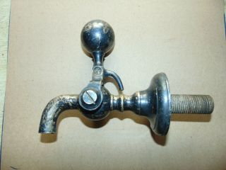 Heavy Brass/nickel Plated Beer Keg Barrel Tap Faucet,  Pat - July 30,  1901.  Antique