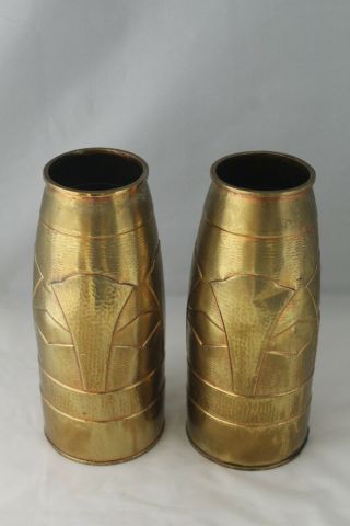 Vintage / Antique Art Nouveau Style Brass Shell Casings