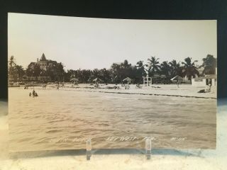 Vintage Real Photo Postcard Key West Florida South Beach