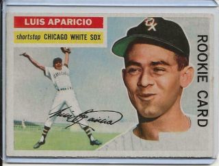 1956 Topps Baseball Card Luis Aparicio Rookie H/o/f Chicago White Sox Nr Mt 292