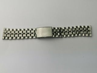Vintage Mens Stainless Steel Bead Of Rice Watch Bracelet With 18mm End Links