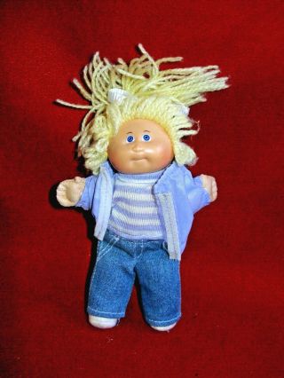 Vtg 1984 Cabbage Patch Kids Doll Yellow Blonde Hair 5 1/2 "