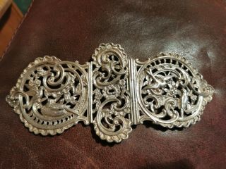 Large Silver Buckle London 1895