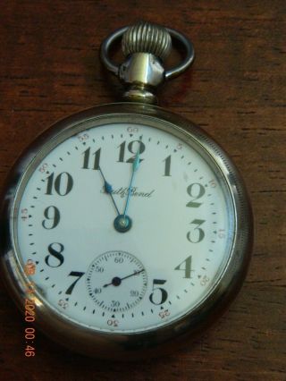 Antique South Bend Pocket Watch 17 Jewels Silveroid Case