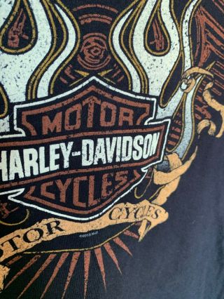 Harley Davidson 2013 Chandler Arizona Black Motorcycle Long Sleeve T Shirt 3XL 2