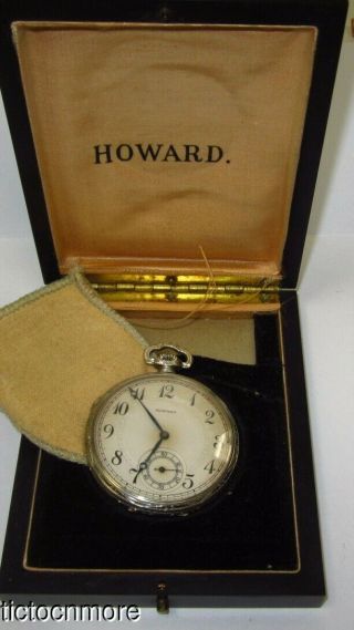 Antique 14k Gf Art Deco E.  Howard Grade Series 7 17j Pocket Watch 1919 & Case