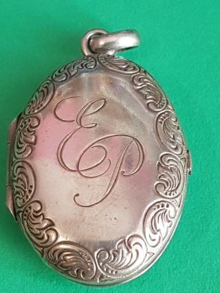 Victorian Sterling Silver Locket And 80cm Chain