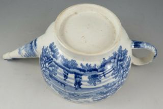 Antique Pottery Pearlware Blue Transfer Wedgwood Blue Rose Feeding Cup 1825 3