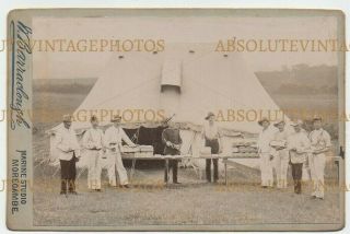 Military Cabinet Photograph Field Bakery Morecambe Lancs Vintage 1890s
