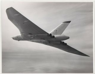Large Vintage Photo - Avro Vulcan Xl321 In - Flight With Blue Steel