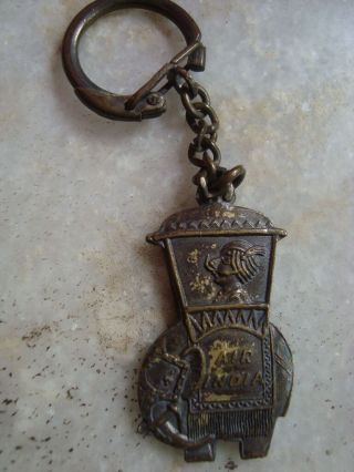 Old Vintage Metal Air India Air Lines Co.  Key Chain From India 1970